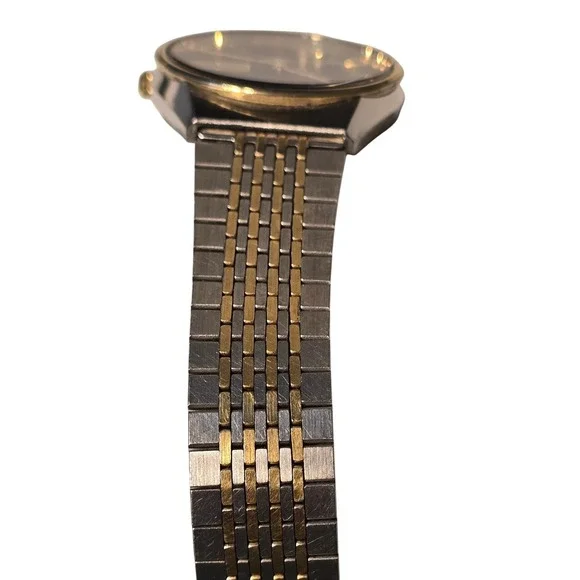 Vintage Seiko Quartz Two-Tone Watch Old‎ Money Classic Minimal Day Date Timeless - Picture 11 of 15
